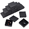 NBEADS 20 Pcs Black Texture Cardboard Jewelry Boxes, 3.58x2.76x1.06 Inch Paper Gift Box Cardboard Packaging Box with Sponge Inside for Necklaces Earrings Ring Jewelry Display