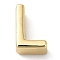 Rack Plating Brass Slide Charms, for Personalized Name Necklaces Making, Cadmium Free & Lead Free, Real 18K Gold Plated, Letter, Letter L, 7.5x5x3.5mm, Hole: 1.5mm.