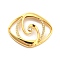 Brass Pave Clear Cubic Zirconia Cabochons, Long-Lasting Plated, Cadmium Free & Lead Free, Eye, Real 18K Gold Plated, 27x33x4mm