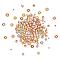 180Pcs 3 Sizes Brass Beads, Lead Free & Nickel Free & Cadmium Free, Donut/Pi Disc, Mixed Color, 2.5~5mm, Hole: 1~2mm
