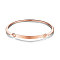 Brass Bangle, with Credi In Te Stesso, Rose Gold, 2-3/8 inchx1-7/8 inch(60x48mm)