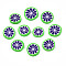 Handmade Polymer Clay Cabochons, Lemon, Indigo, 10~11x2mm, about 4400pcs/1000g