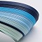 6 Colors Quilling Paper Strips, Gradual Blue, 530x10mm, about 120strips/bag, 20strips/color