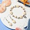 Starfish & Tortoise Synthetic Turquoise Beaded Stretch Bracelets & Dangle Earrings Kits, Alloy Jewely for Women, Antique White, 52x14mm