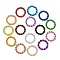Aluminum Quick Link Connectors, Twisted Round Ring, Mixed Color, 24~24.5x3.5~4mm, Inner Diameter: 17~17.5mm