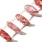 Cherry Quartz Glass Beads Strands, Leaf, Top Drilled, 17~18x13~14x5~6mm, Hole: 0.9mm, about 15pcs/strand, 8.07''(20.5cm)