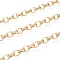 3.28 Feet Brass Cable Chains, Long-Lasting Plated, Unwelded, Real 18K Gold Plated, 8x6x2.5mm