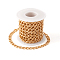 Aluminium Twisted Curb Chains, Unwelded, with Spool, Golden, 10x6.5x1.8mm, 5m/set