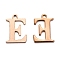 Ion Plating(IP) 304 Stainless Steel Alphabet Charms, Rose Gold, Letter.E, 12x9x1mm, Hole: 1mm