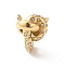 304 Stainless Steel Pendants, with Crystal Rhinestone, Twist Charm, Real 14K Gold Plated, 17x13x10.5mm, Hole: 1.5mm