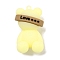 PVC 3D Plastic Pendants, for Key Chain Bag Hanging Ornaments, Bear, Yellow, 53.5x32x23mm, Hole: 2mm
