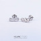 Stainless Steel Micro Pave Clear Cubic Zirconia Cartilage Earrings for Women Men, Flat Back Earring, Flat Round, 6mm, Pin: 1.2mm