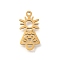 201 Stainless Steel Pendants, Laser Cut, Sun Charm, Golden, 18x9x1mm, Hole: 1.4mm