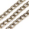 Aluminium Curb Chain, Unwelded, with Spool, Antique Bronze, 12x7x1.5mm, about 180.45 Feet(55m)/Roll