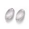 Rack Plating Brass Pendants, Long-Lasting Plated, Leaf, Platinum, 17.5x9x0.7mm, Hole: 1mm