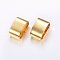 304 Stainless Steel Slide Charms/Slider Beads, For Leather Cord Bracelets Making, Oval, Golden, 13.5x8x7.5mm, Hole: 6x11.5mm