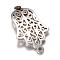 Non-Tarnish 201 Stainless Steel Links connectors, Hamsa Hand/Hand of Fatima/Hand of Miriam, Stainless Steel Color, 27x14.5x1mm, Hole: 1mm