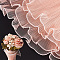 DELORIGIN 3 Pack 4.5 Yards Pink Bouquet Packaging Paper White Pearl Edge Bouquet Wrinkled Translucent Wavy Mesh Flower Wrapping Paper for DIY Crafts Weddings Gift Packaging Florist Supplies