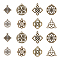 48Pcs 8 Style Tibetan Style Alloy Pendants, Mixed Shapes, Antique Bronze, 6pcs/Style