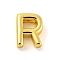 Brass Pendants, Cadmium Free & Nickel Free & Lead Free, Real 18K Gold Plated, Letter R, 8.5x6.5x3mm, Hole: 1.2mm