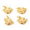 Brass Micro Pave Cubic Zirconia Universe Space Charms, with Jump Rings, Planet, Clear, Real 18K Gold Plated, 13x13.5x3.5mm, Jump Ring: 5x0.8mm, Hole: 3.5mm