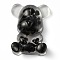 Resin Display Decorations, with Natural Obsidian Chips Inside, Bear, 53.5~53.8x41~41.5x17.5~21mm