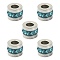 201 Stainless Steel Polymer Clay Rhinestone Inlaid Beads, Column, Stainless Steel Color, Aquamarine, 7x5mm, Hole: 3mm