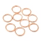 Alloy Closed Jump Rings, Round Ring, Rose Gold, 6x1mm, 18 Gauge, Inner Diameter: 3.8mm