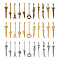 GLOBLELAND 66Pcs 3 Colors Sword Charms for Jewelry Making Supplies Kit Craft Accessories Bracelet Necklace Pendant Earring Keychain