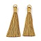 Polyester Tassel Big Pendant Decorations, Goldenrod, 83mm, Hole: 8x6.5mm