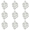 304 Stainless Steel Charms, Monstera Leaf, Stainless Steel Color, 13.5x9x1mm, Hole: 1mm