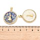 Латунные микропаве прозрачные подвески с фианитом KK-S048-11G-3