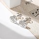 Серьги-гвоздики из латуни с микропаве из прозрачного кубического циркония EJEW-K299-01P-R-2