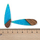 Большие подвески из смолы и дерева WOOD-F015-08C-3