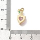 Сердце с листом латунные подвески KK-M295-02G-3
