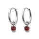 Серьги-кольца из нержавеющей стали 304 с микропаве из кубического циркония STAS-R004-02P-01-4