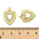 Латунные микропаве прозрачные подвески с фианитом KK-K365-04D-G-3