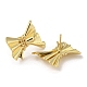 Серьги-гвоздики из латуни с бантом EJEW-F331-31G-2
