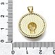 Латунные микро проложить кубического циркония подвески KK-V010-22G-3