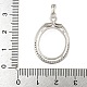 Сеттинги Серебряный кулон кабошон 925 стерлингов STER-B005-16P-3