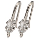 Крючки для серег из латуни с прозрачным фианитом KK-R149-20P-1