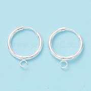 201 фурнитура для сережек-колец Huggie Hoop из нержавеющей стали STAS-P283-01S-S