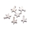 Non-Tarnish 201 Stainless Steel Pendants, Starfish/Sea Stars, Stainless Steel Color, 21x16x1mm, Hole: 1.8mm