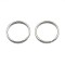 Tarnish Resistant Original Color 304 Stainless Steel Split Key Ring Clasps for Keychain Making, Stainless Steel Color, 25x1.5mm