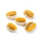 Enamel Cowrie Shell Beads, No Hole/Undrilled, with Glitter Powder, Mixed Color, 17.5~24.5x11.5~17x7~8.5mm