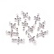 Tibetan Style Alloy Pendants, Cadmium Free & Lead Free, Cross, Antique Silver, 19x10.5x2mm, Hole: 2mm
