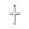 Non-Tarnish 201 Stainless Steel Pendants, Cross Charms, Stainless Steel Color, 15.5x9x1mm, Hole: 1mm