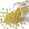 Glass Seed Beads, Opaque Colors Lustered, Round, Yellow, 2mm, Hole: 1mm, about 30000pcs/pound