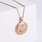 Vintage-inspired Stainless Steel Flower Pendant Men's Necklaces, Rose Gold