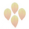 Polyester Organza Fabric Big Pendants, For DIY Jewelry Making Crafts, Leaf, Light Khaki, 50~53x30mm, Hole: 0.5mm